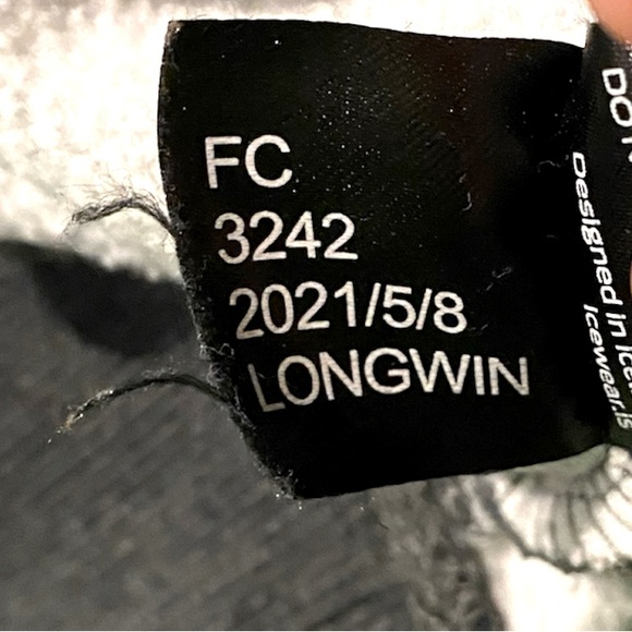 Icewear Iceland Charcoal Gray Blue Print Hooded Sweatshirt Hoodie - Picture 8 of 9